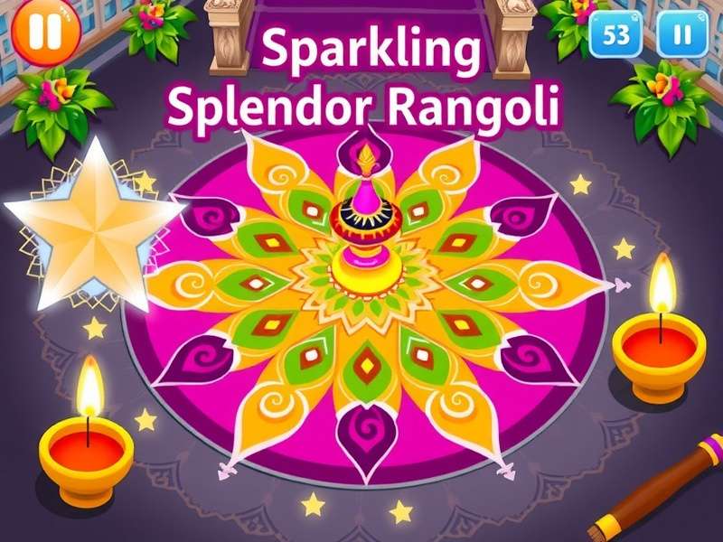 Sparkling Splendor Rangoli Game Screenshot